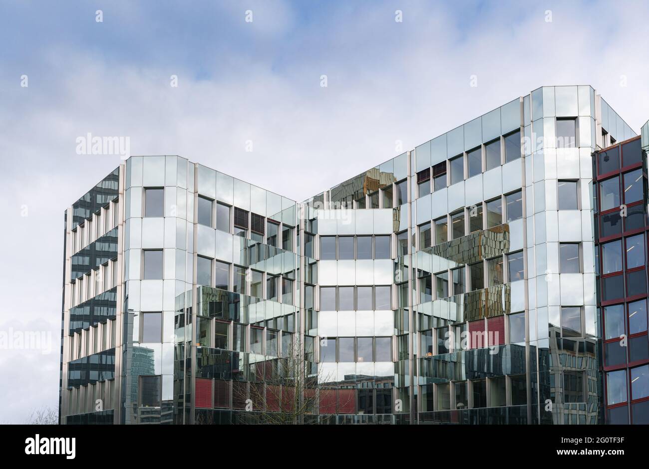 Segretariato del Parlamento dell'Unione europea - edificio Konrad Adenauer a Kirchberg - Lussemburgo, Lussemburgo Foto Stock