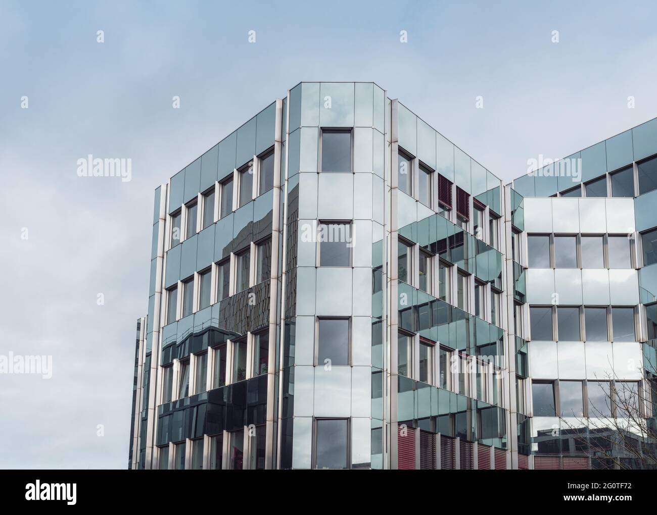 Segretariato del Parlamento dell'Unione europea - edificio Konrad Adenauer a Kirchberg - Lussemburgo, Lussemburgo Foto Stock