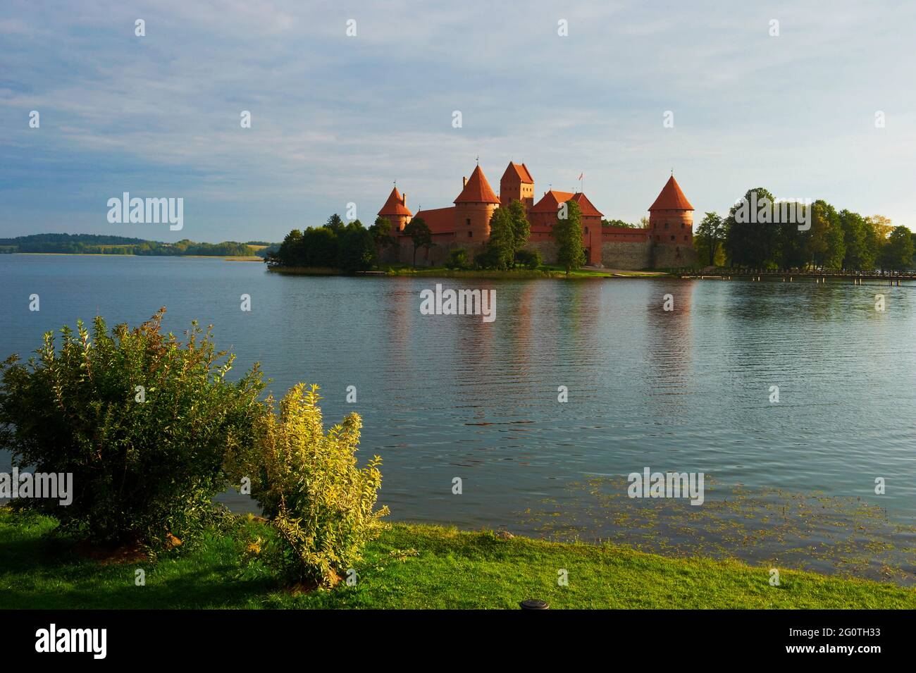 Lituania (paesi baltici), Isola Castello di Trakai vicino Vilnius Foto Stock