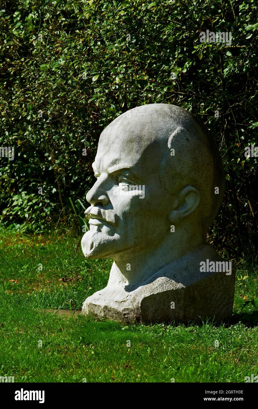 Lituania (paesi baltici), regione dell'Alytus, città di Druskininkai, Parco del Gruso, mondo Stalin, Statua di Lenin Foto Stock