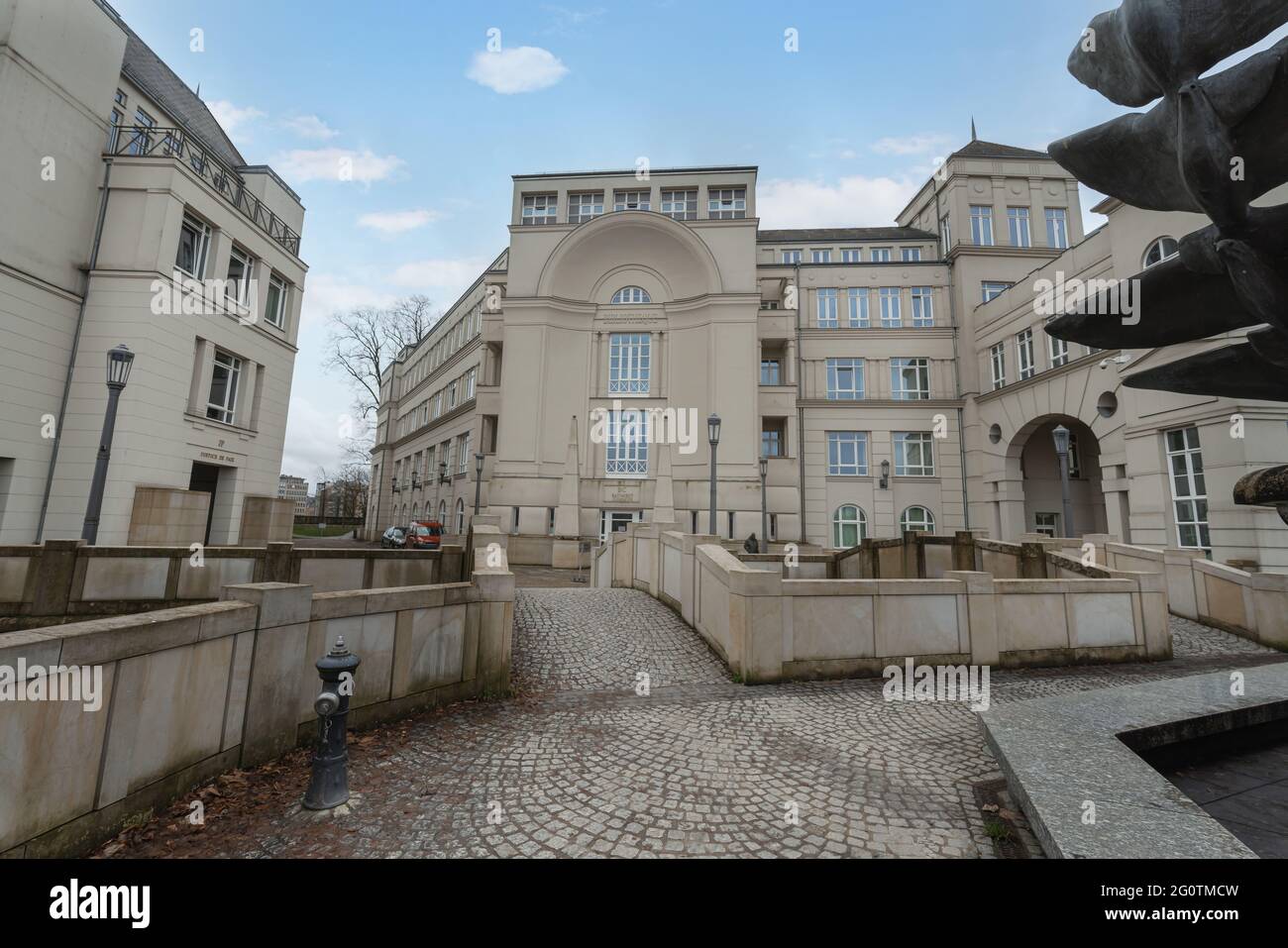 Lussemburgo Città giudiziaria - Giustizia della Pace e edifici della Biblioteca - Lussemburgo, Lussemburgo Foto Stock