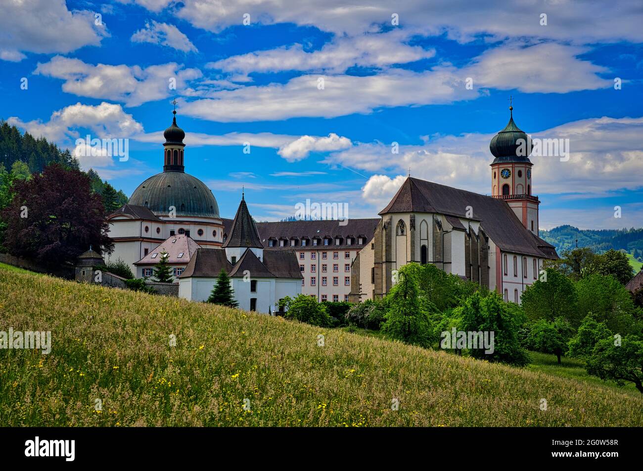 Kloster Sankt Trudpert - Münstertal im Schwarzwald Germania Fotografia aerea Foto Stock