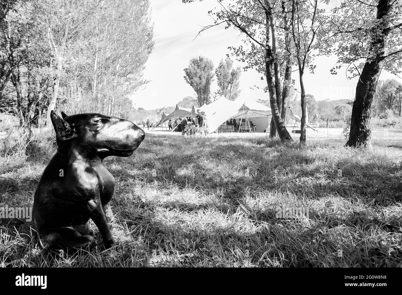 JOHANNESBURG, SUDAFRICA - 05 gennaio 2021: Johannesburg, Sudafrica - 10 2014 maggio: Mostra di sculture d'arte all'aperto al Nirox Park Foto Stock