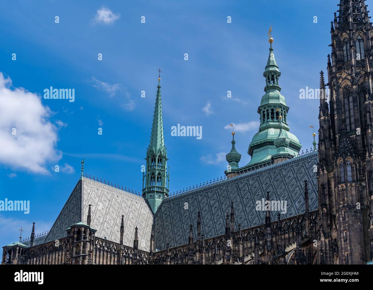 Cattedrale di San Vito, Castello di Praga, Repubblica Ceca Foto Stock