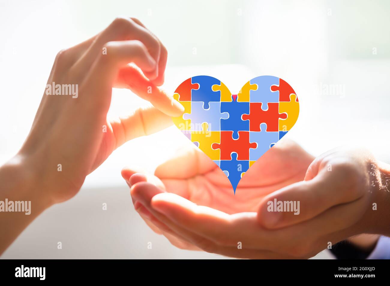 Autismo disturbo della salute e malattie Aiuto Puzzle Foto Stock