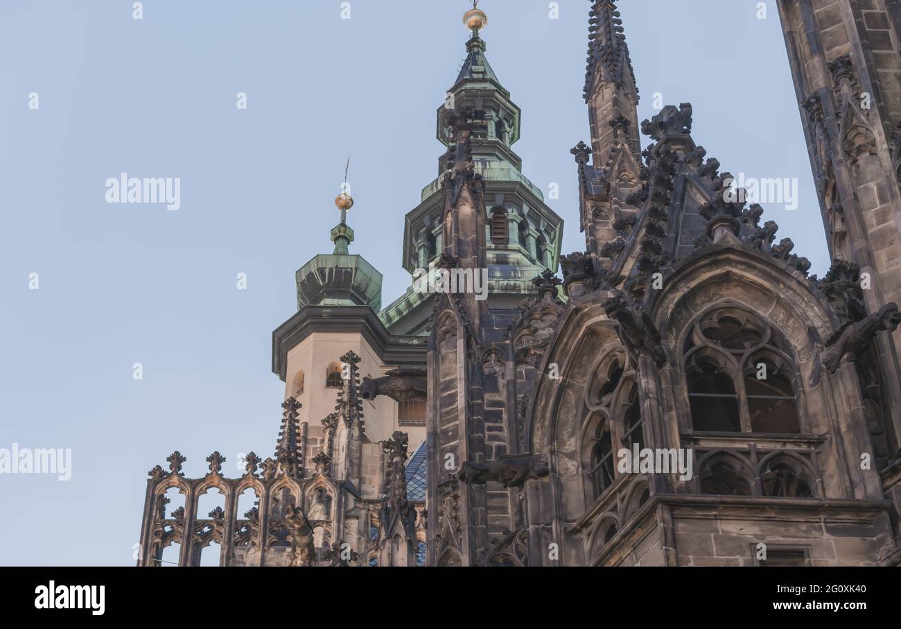 Cattedrale di San Vito, Castello di Praga, Repubblica Ceca Foto Stock