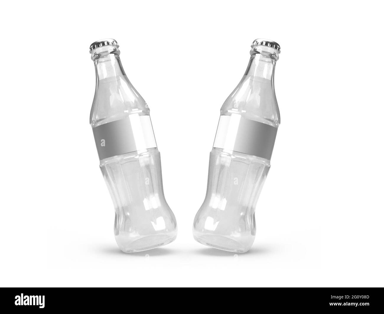 Bottiglia di bevanda analcolica Illustrazione 3D scena di Mockup su sfondo isolato Foto Stock