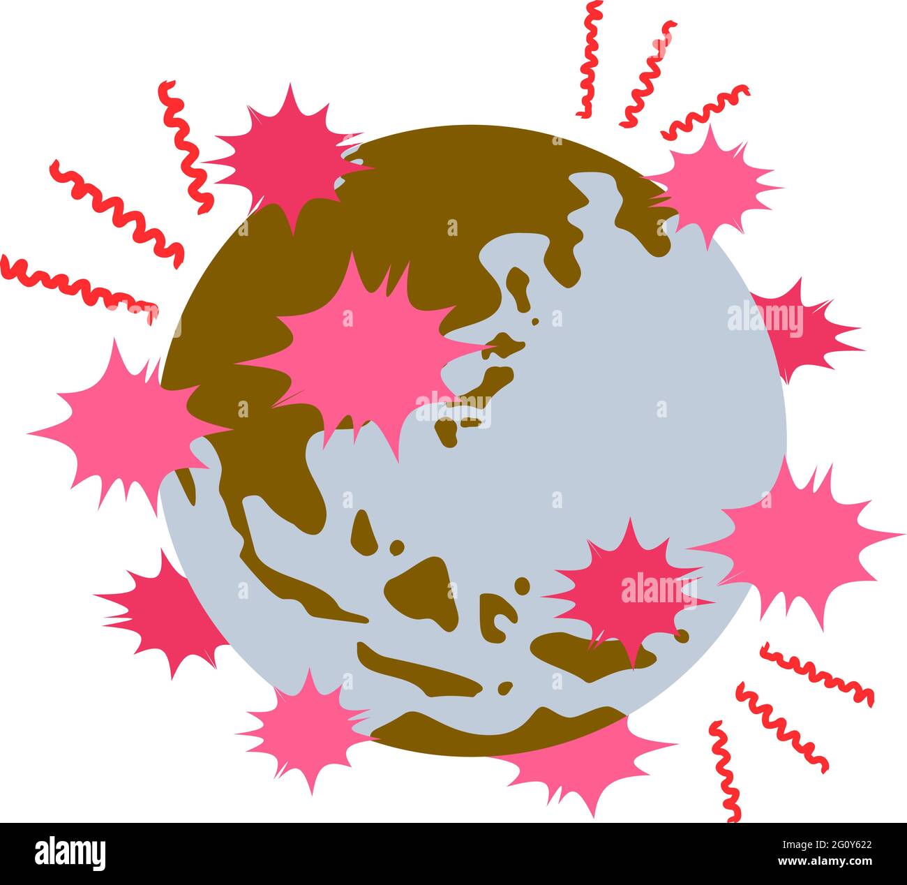 Ciò è un'illustrazione di un riscaldamento globale Illustrazione Vettoriale