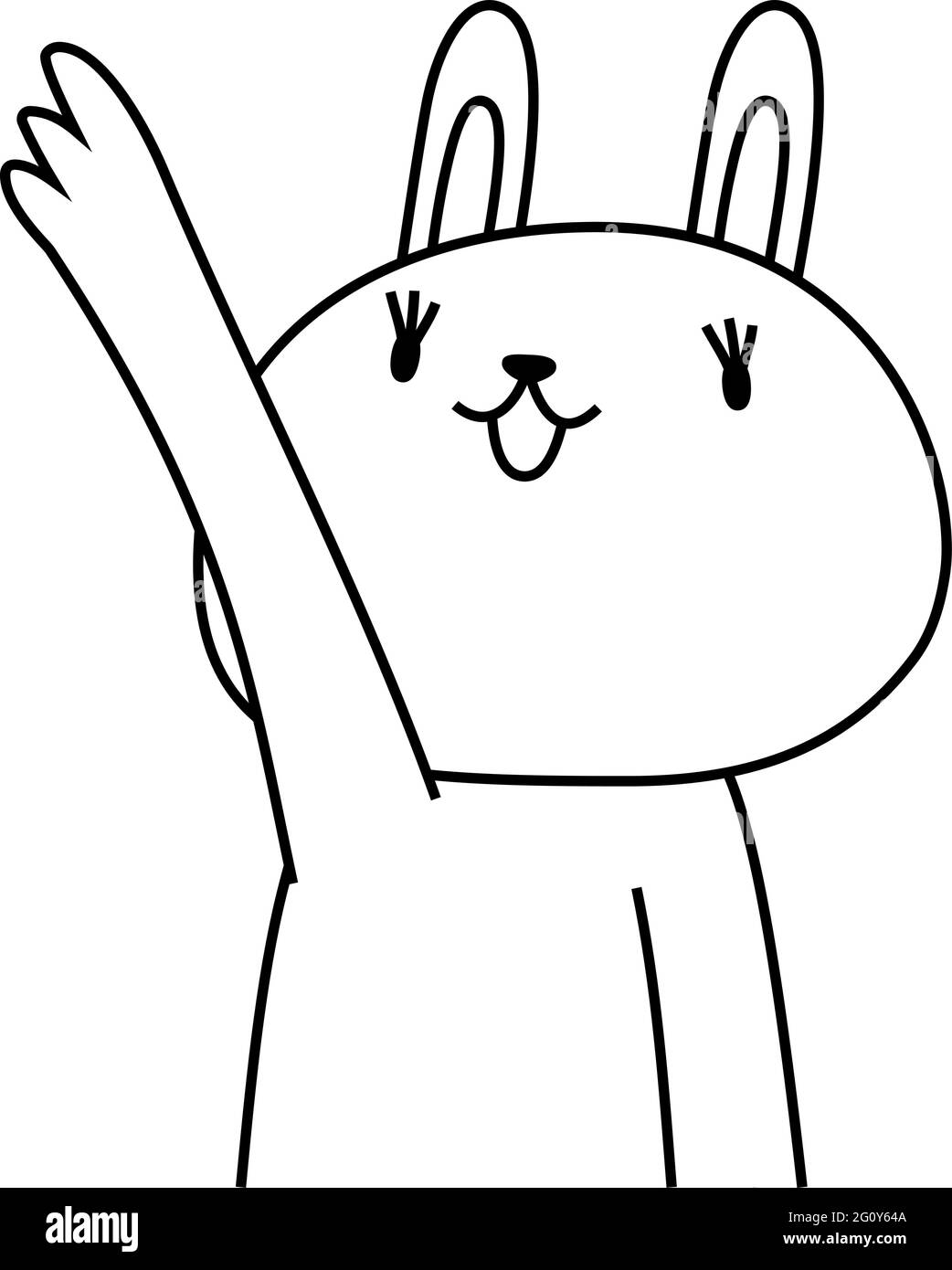 Ciò è un'illustrazione del coniglio che lo guida puntando il vostro dito Illustrazione Vettoriale