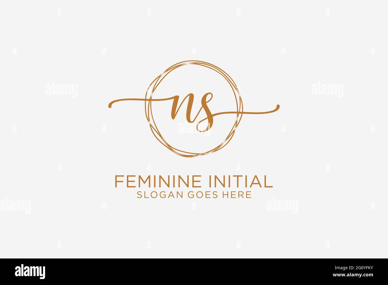 Ns monogramma di bellezza e logo elegante design con logo scritto a mano di firma iniziale, matrimonio, moda, floreale e botanico con modello creativo. Illustrazione Vettoriale