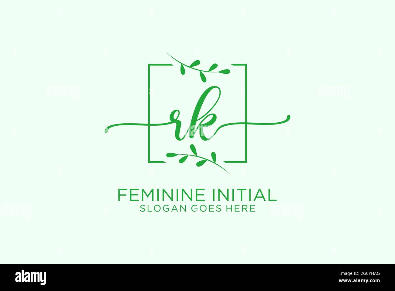 Monogramma di bellezza RK ed elegante logo di disegno manoscritto logo di firma iniziale, matrimonio, moda, floreale e botanico con modello creativo. Illustrazione Vettoriale