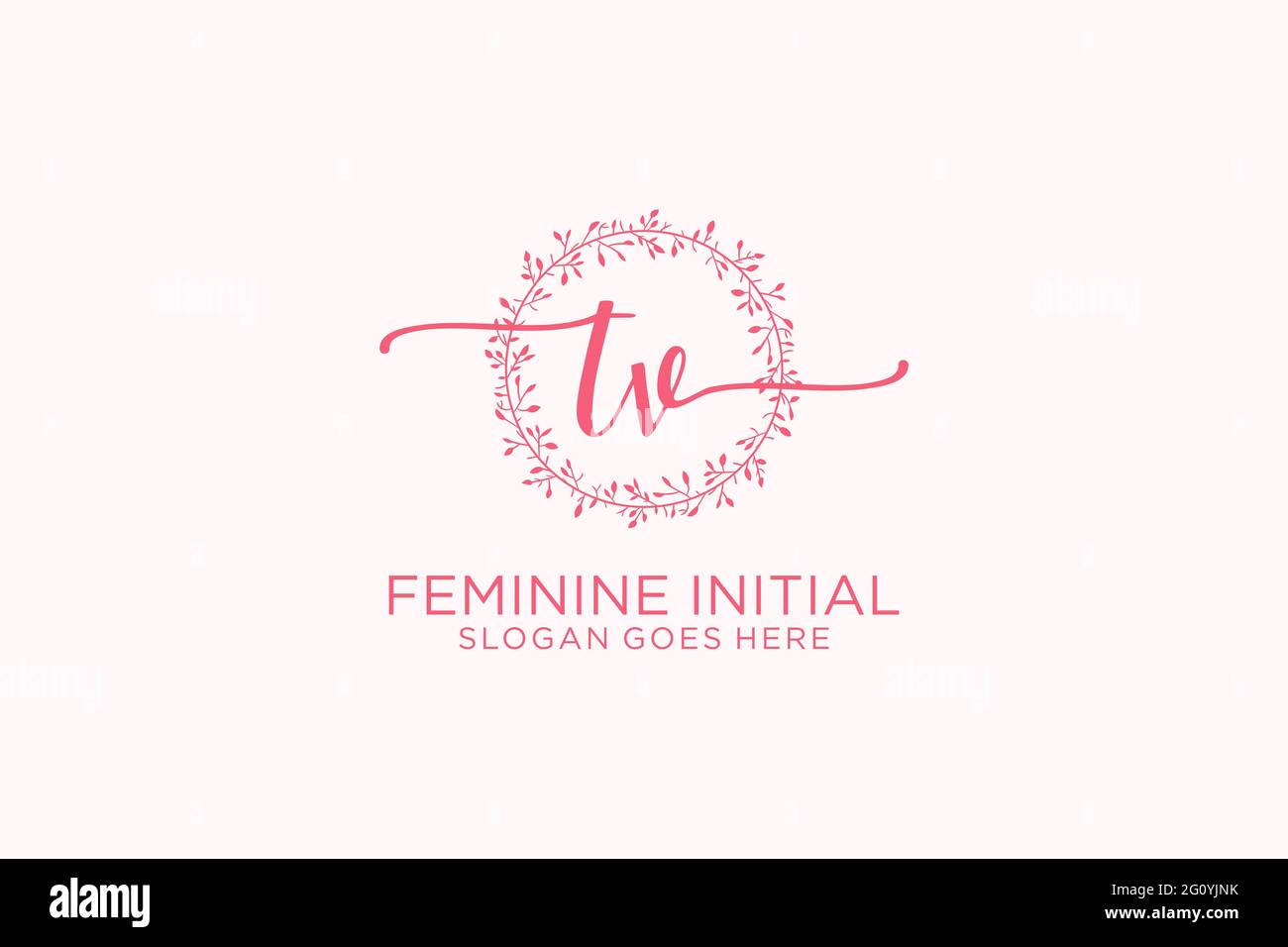 TV beauty monogramma e logo elegante design calligrafia logo di firma iniziale, matrimonio, moda, floreale e botanico con modello creativo. Illustrazione Vettoriale