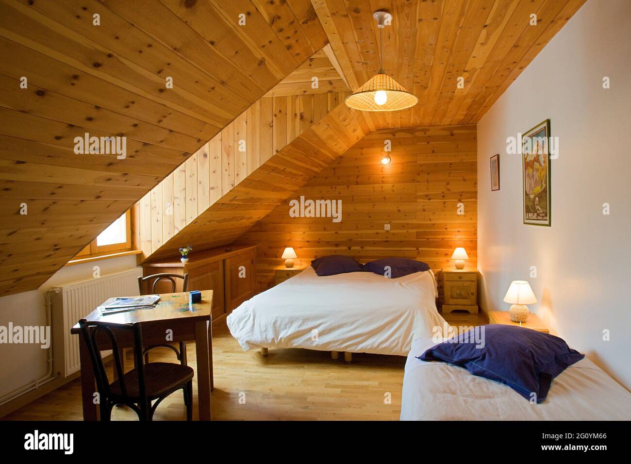 FRANCIA. HAUTES-ALPES (05), ALTA VALLE ROMANCHE, VILLAR D'ARENE, LA ROCHE MEANE, CHAMBRES D'HOTES Foto Stock