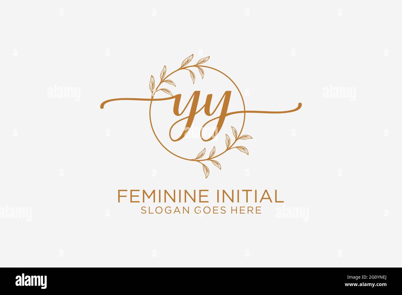 YY bellezza monogramma e logo elegante design calligrafia logo di firma iniziale, matrimonio, moda, floreale e botanico con modello creativo. Illustrazione Vettoriale