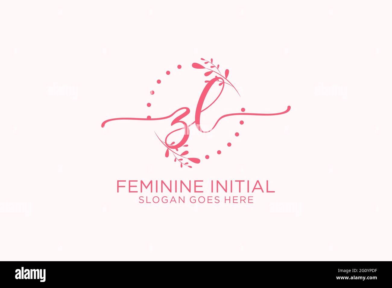 ZL monogramma di bellezza ed elegante logo di disegno manoscritto logo di firma iniziale, matrimonio, moda, floreale e botanico con modello creativo. Illustrazione Vettoriale