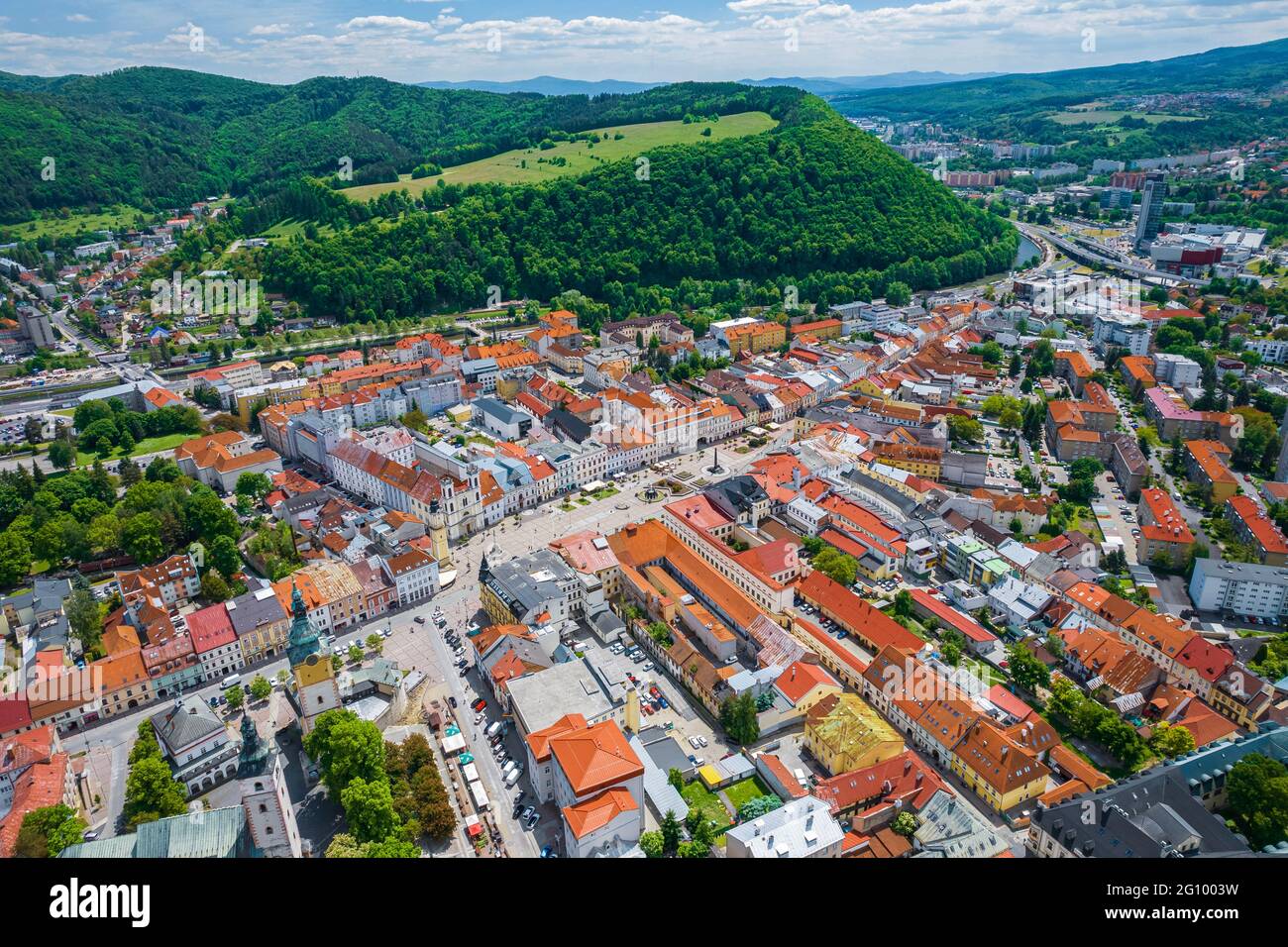 Città di Banska Bystrica e Urpin, Slovacchia Foto Stock