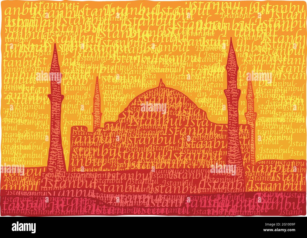 Illustrazione vettoriale di Hagia Sophia, Istanbul, Turchia Illustrazione Vettoriale