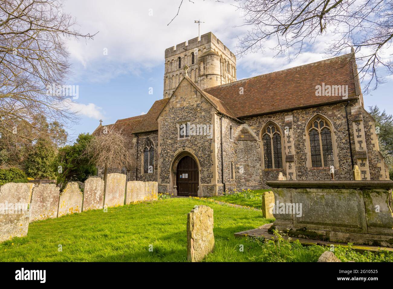 La Chiesa Parrocchiale di San Clemente a Sandwich Kent Foto Stock