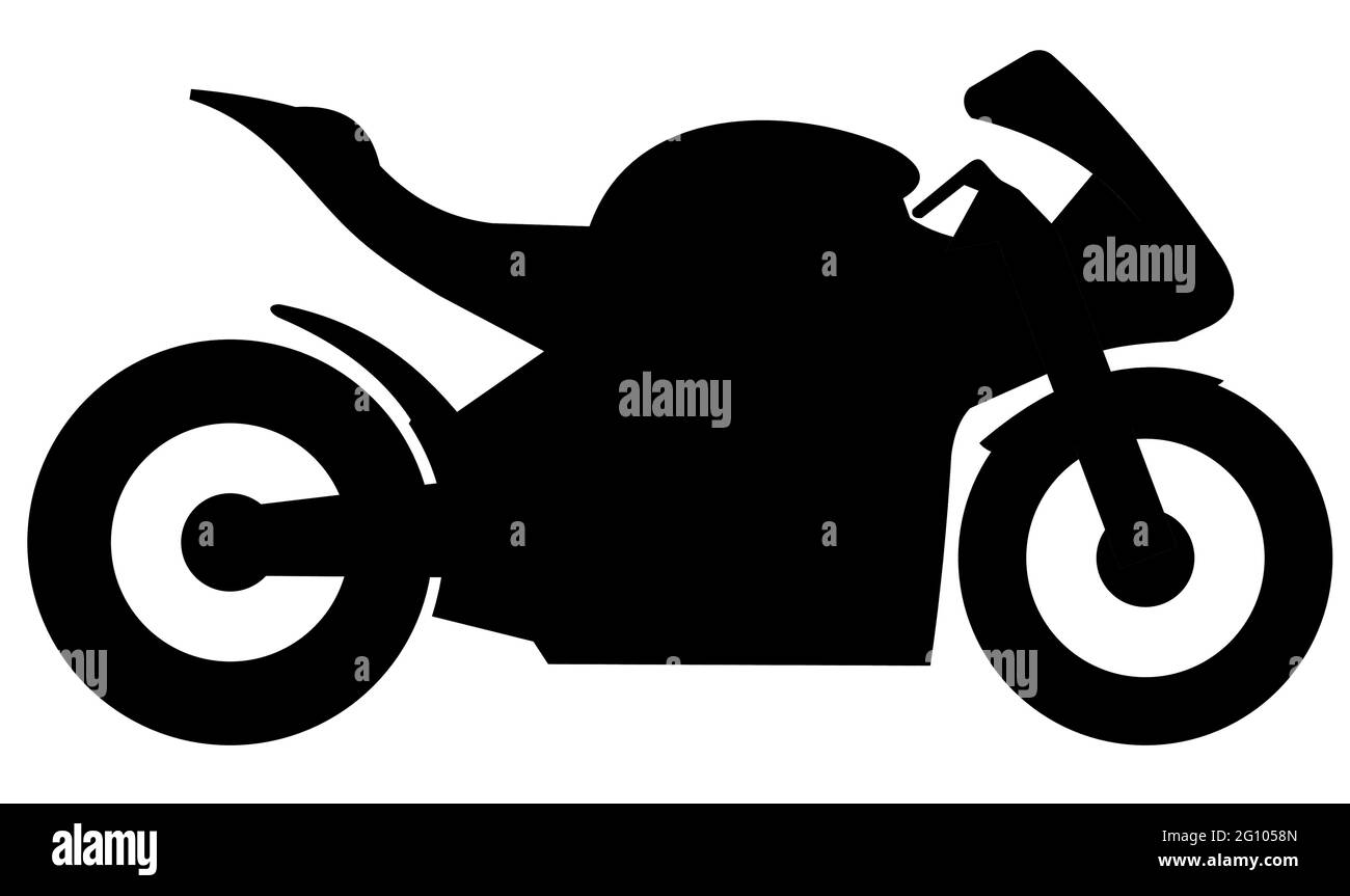 Moto da corsa vettore di logo isolato Illustrazione Vettoriale