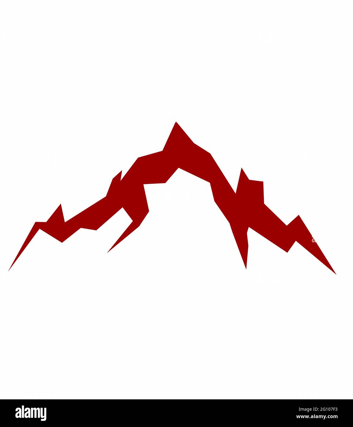 Vettore isolato montagna e collina Illustrazione Vettoriale