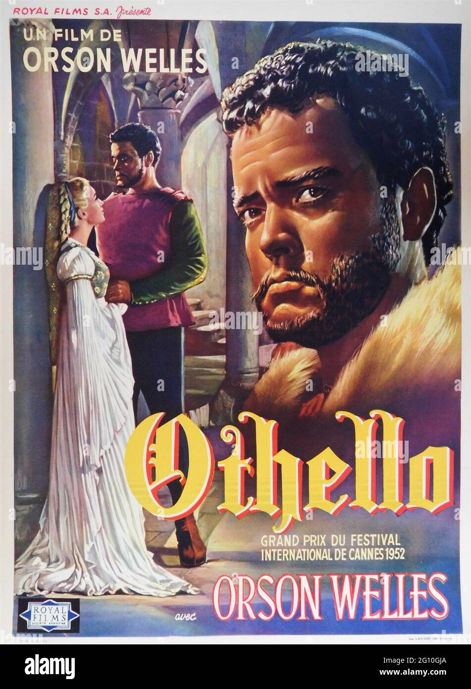 ORSON WELLES e SUZANNE CLOUTIER come Desdemona a OTHELLO 1951 regista ORSON WELLES suona di William Shakespeare Italia - Marocco - USA Scalera Film / Mercury Productions / Royal Films Foto Stock