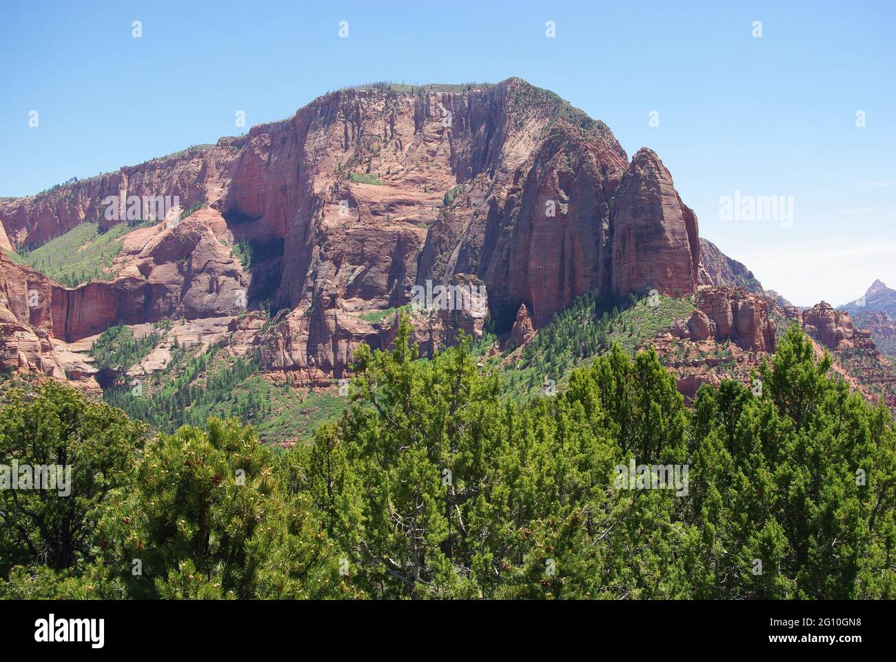 Kolob Canyon, il Parco Nazionale di Zion, Utah, Stati Uniti d'America Foto Stock