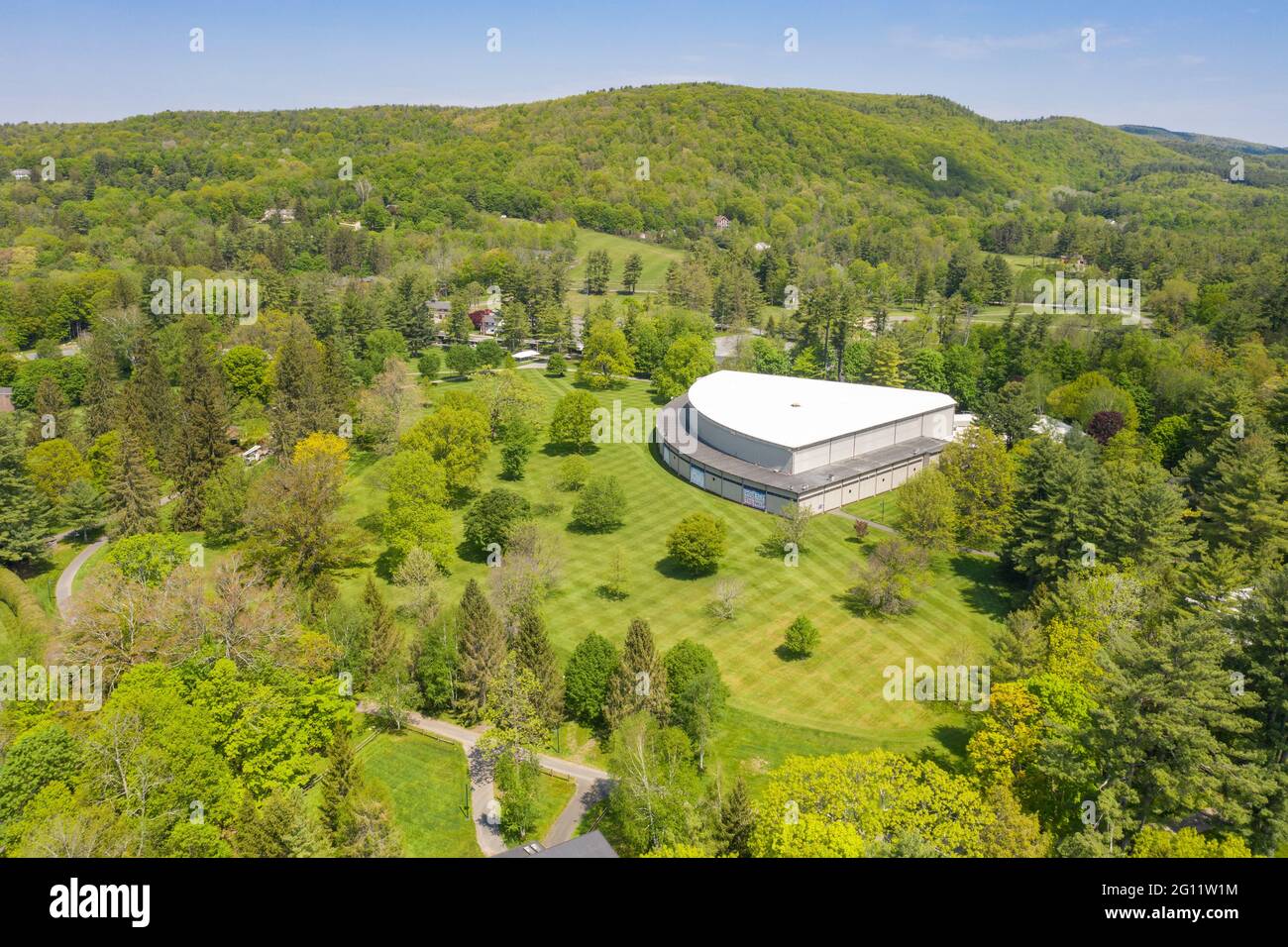 Koussevitzky Music Shed, Tanglewood, Boston Symphony Orchestra, Lenox, Massachusetts Foto Stock