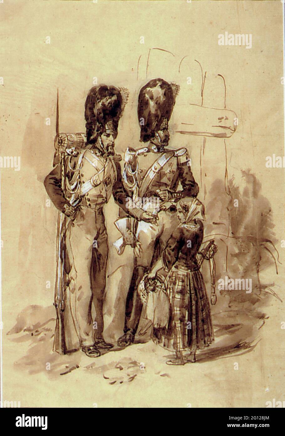 Gendarmes à pied de la Garde Impériale Foto Stock