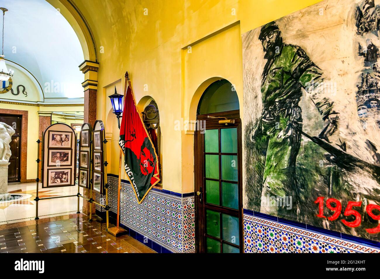 Scala interna dell'Hotel National de Cuba, l'Avana Foto Stock