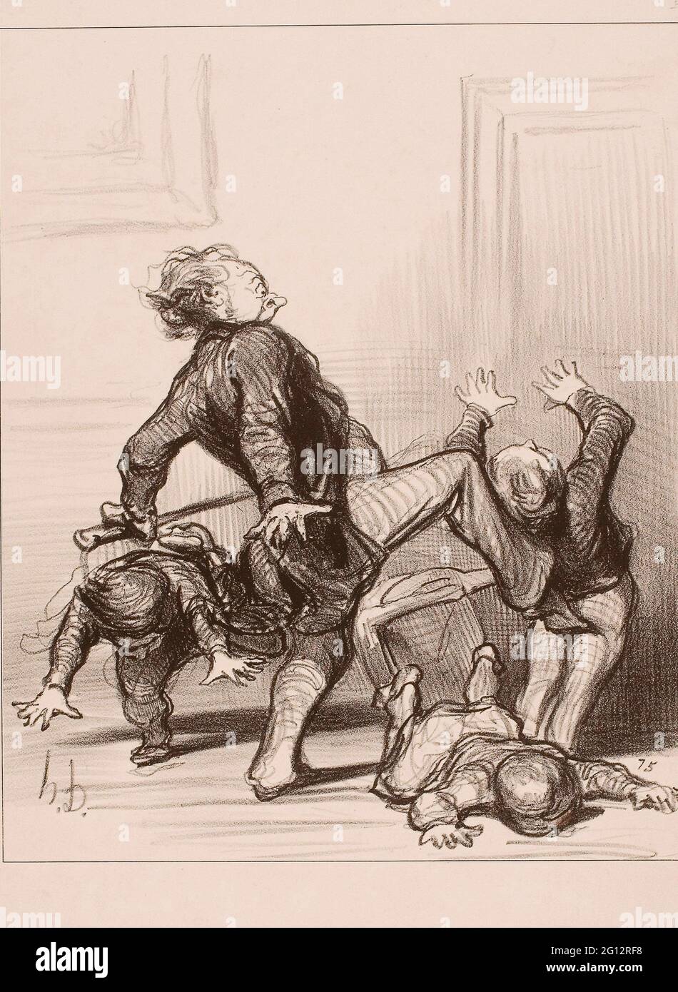 Honor-Victorin Daumier. L'influenza del Congresso della pace: OOH, si scudisole, si sta combattendo di nuovo, si continua a non sapere che l'uomo dovrebbe vivere Foto Stock