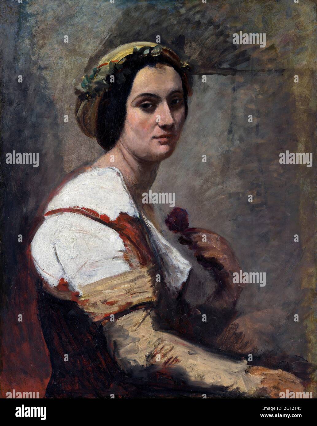 Camille Corot. Sibille di Jean-Baptiste-Camille Corot (1796-1875), olio su tela, c.. 1870 Foto Stock