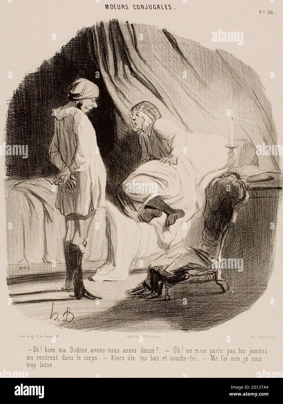 Honor-Victorin Daumier. o- EH! Il mio Didine, abbiamo ballato abbastanza - Oh, don - non menzionarlo più, sono completamente usurato fuori - quindi togliere il vostro Foto Stock