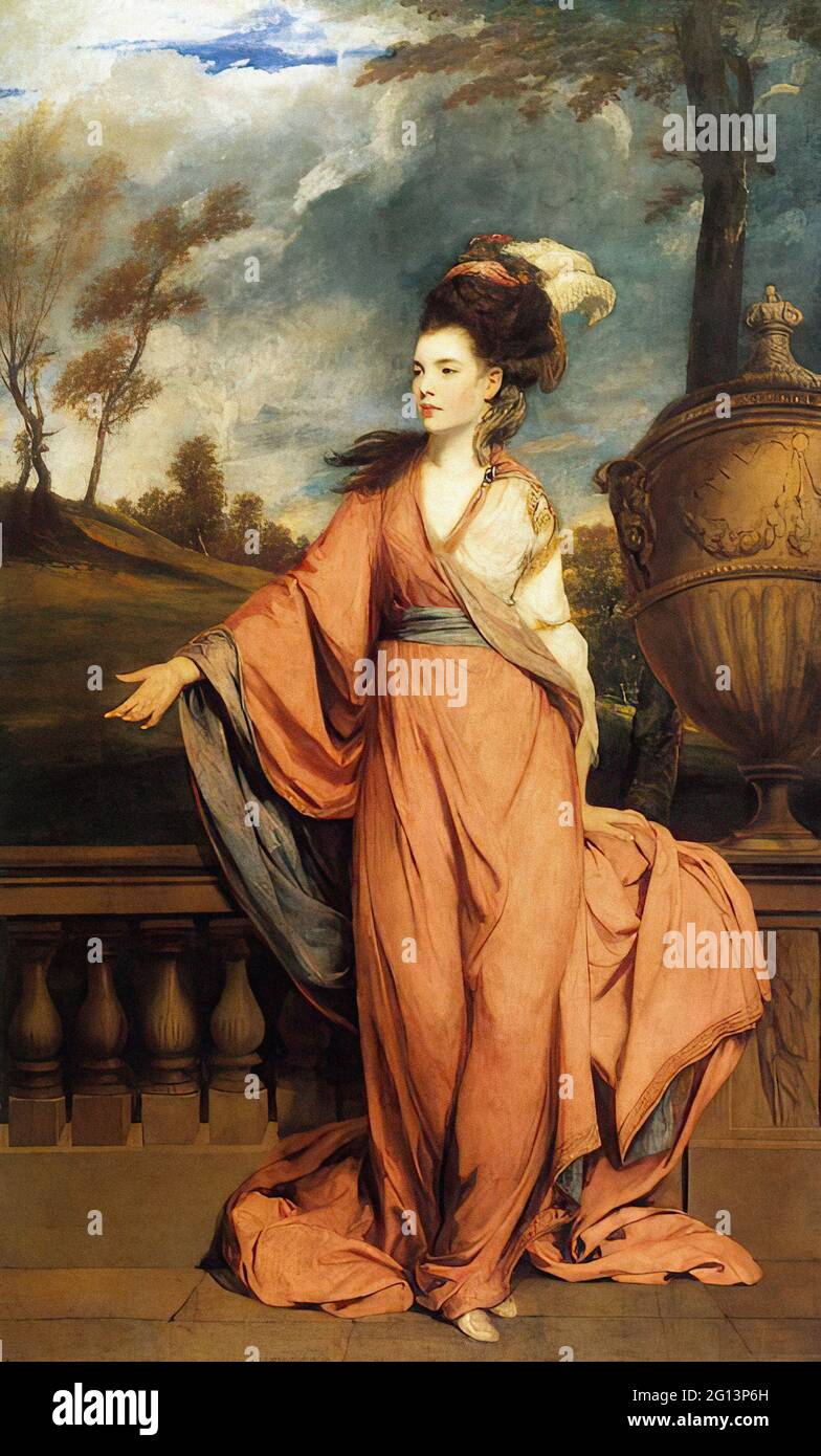 Sir Joshua Reynolds - Jane Fleming più tardi Contessa Harrington 1779 Foto Stock