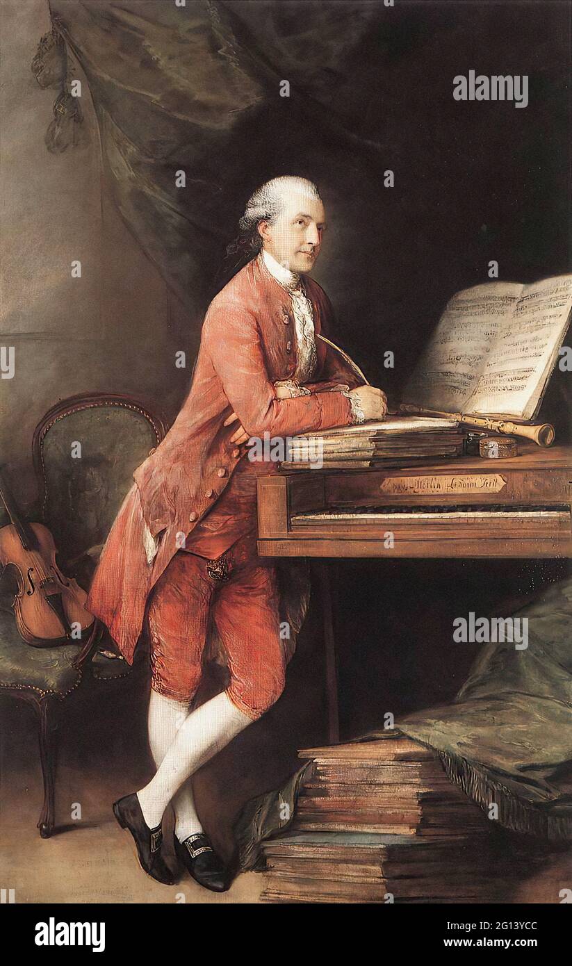 Thomas Gainsborough - Johann Christian Fischer C 1780 Foto Stock