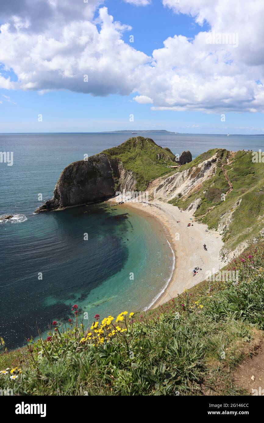 Spiaggia di Man o'War Foto Stock