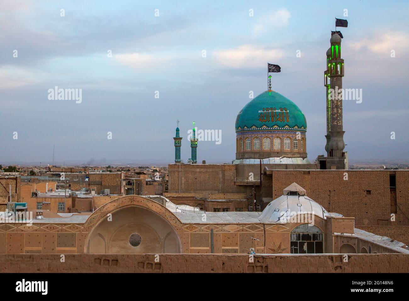 Vista sulla città vecchia di Kashan in Iran Foto Stock