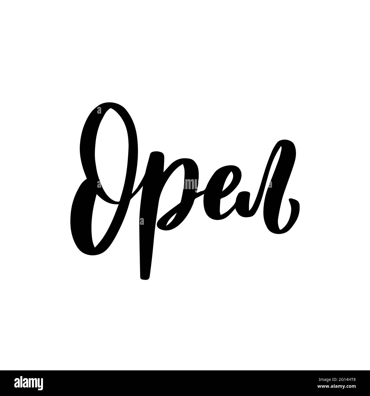 Scritta disegnata a mano in russo. Città di Orel. Illustrazione Vettoriale