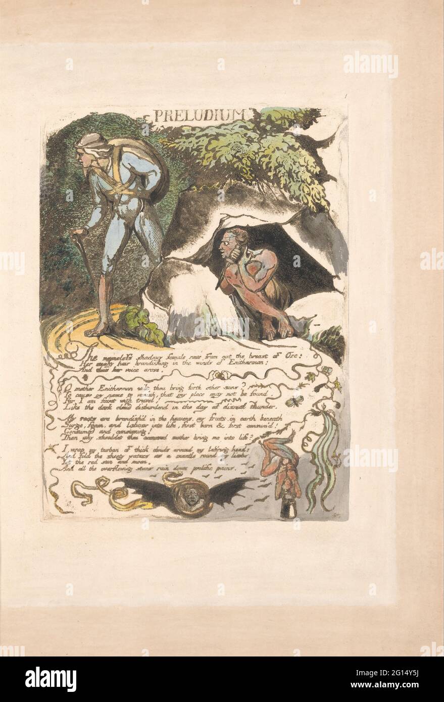 William Blake - Europa. Una Profezia, piastra 3, Preludium Foto Stock