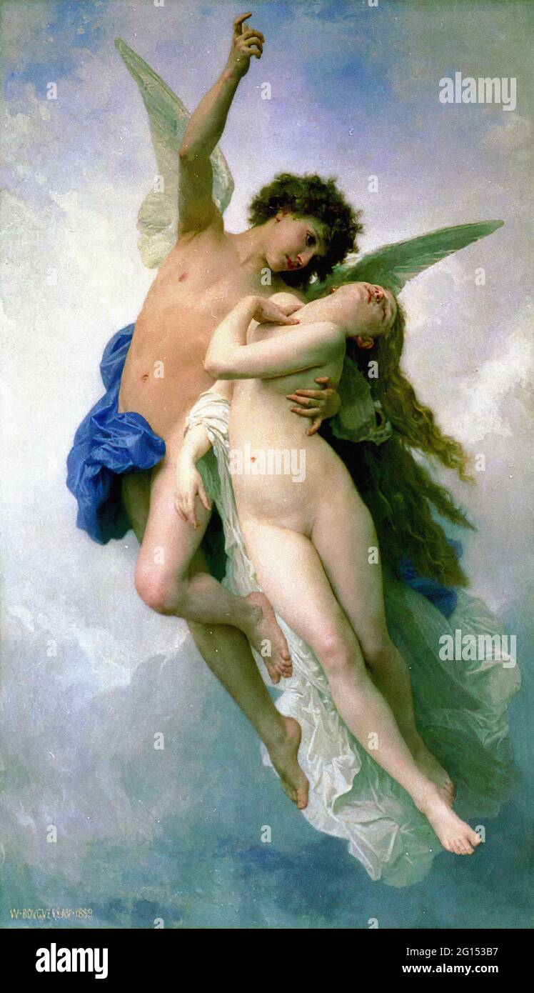 William-Adolphe Bouguereau (1825-1905) - Cupido e Psiche 1889 Foto Stock