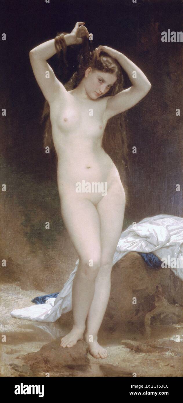 William-Adolphe Bouguereau (1825-1905) - bagnante 1870 Foto Stock