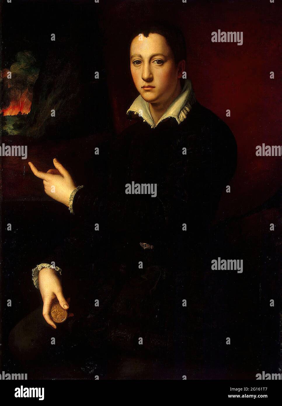 Agnolo Bronzino - Ritratto di Cosimo i Demedici Foto Stock