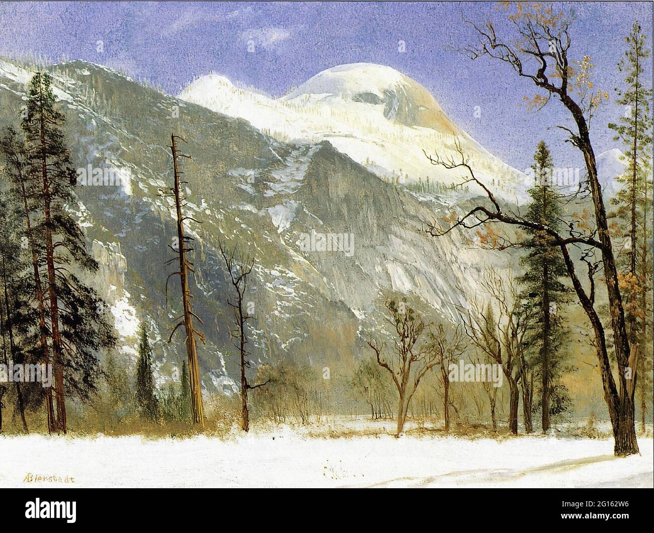 Albert Bierstadt ( 1830 - 1902 ) - Inverno Valle di Yosemite 1872 Foto Stock