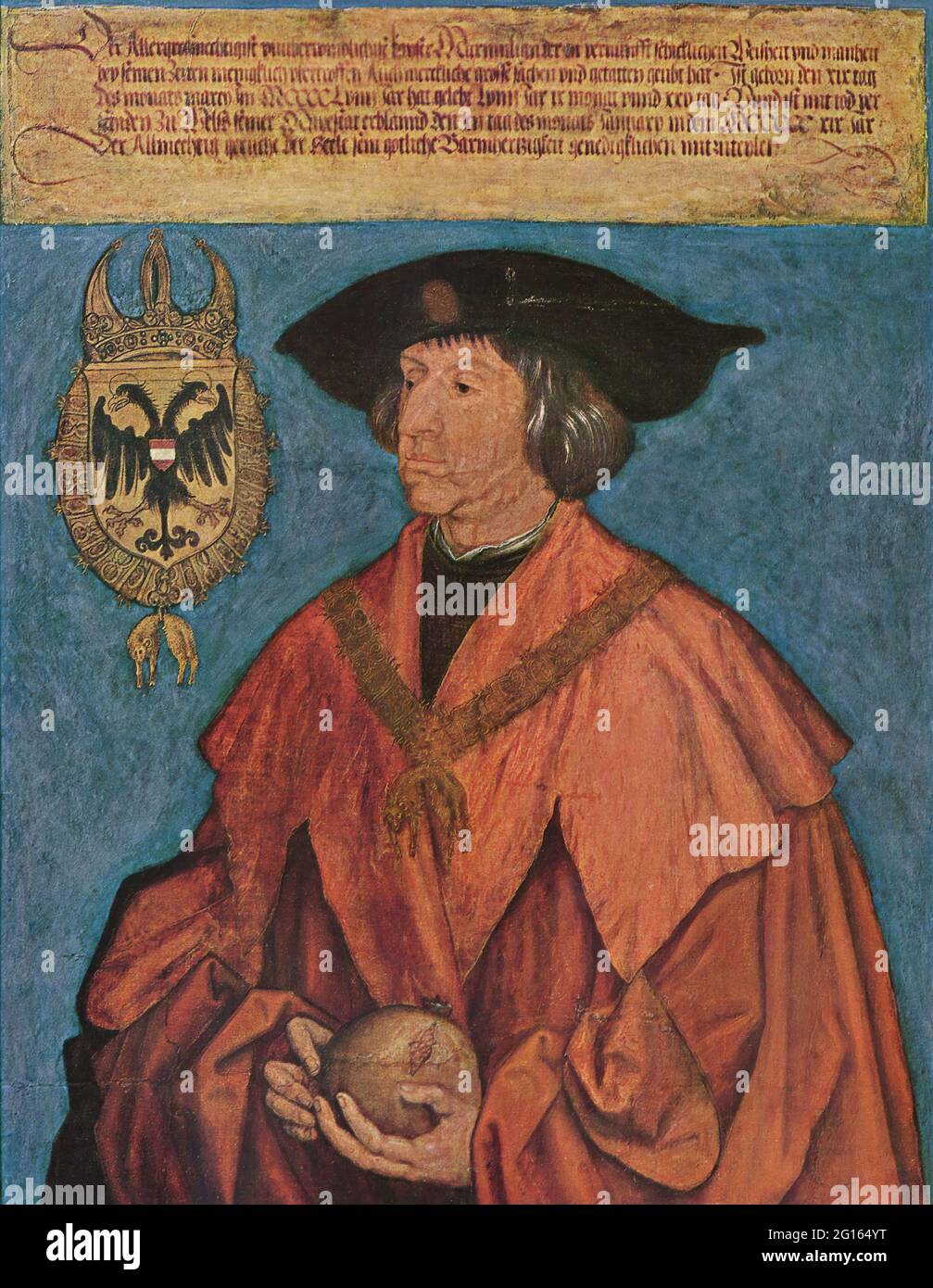 Albrecht Dürer - Ritratto Imperatore Massimiliano i 1519 Foto Stock