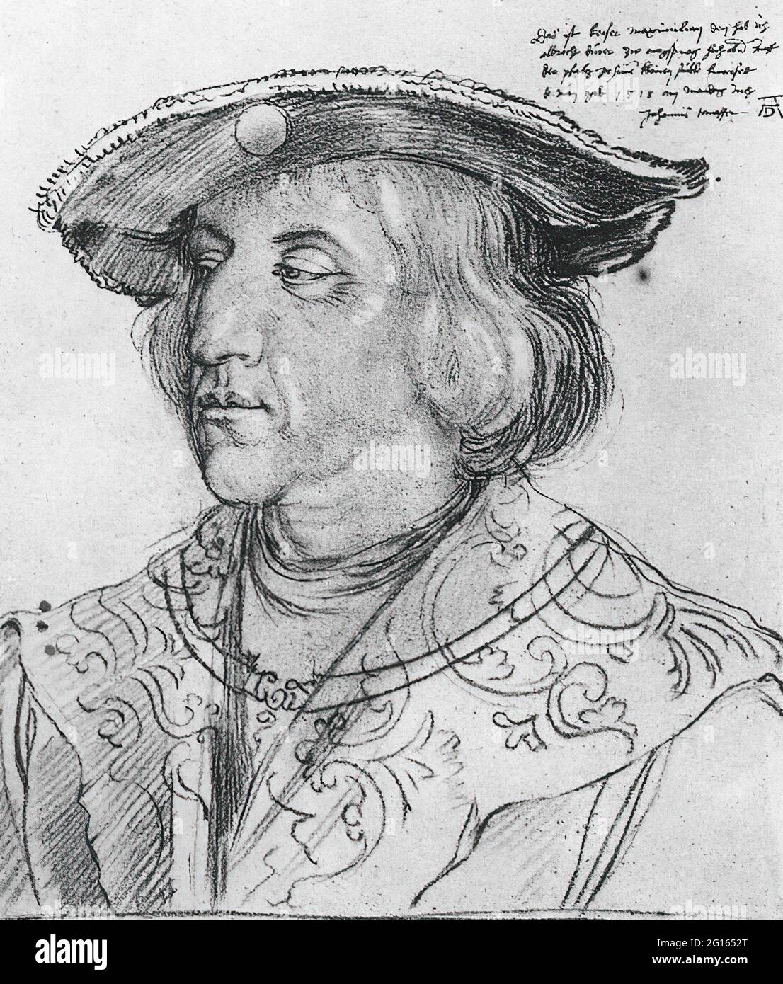 Albrecht Dürer - Ritratto Massimiliano i 1518 Foto Stock