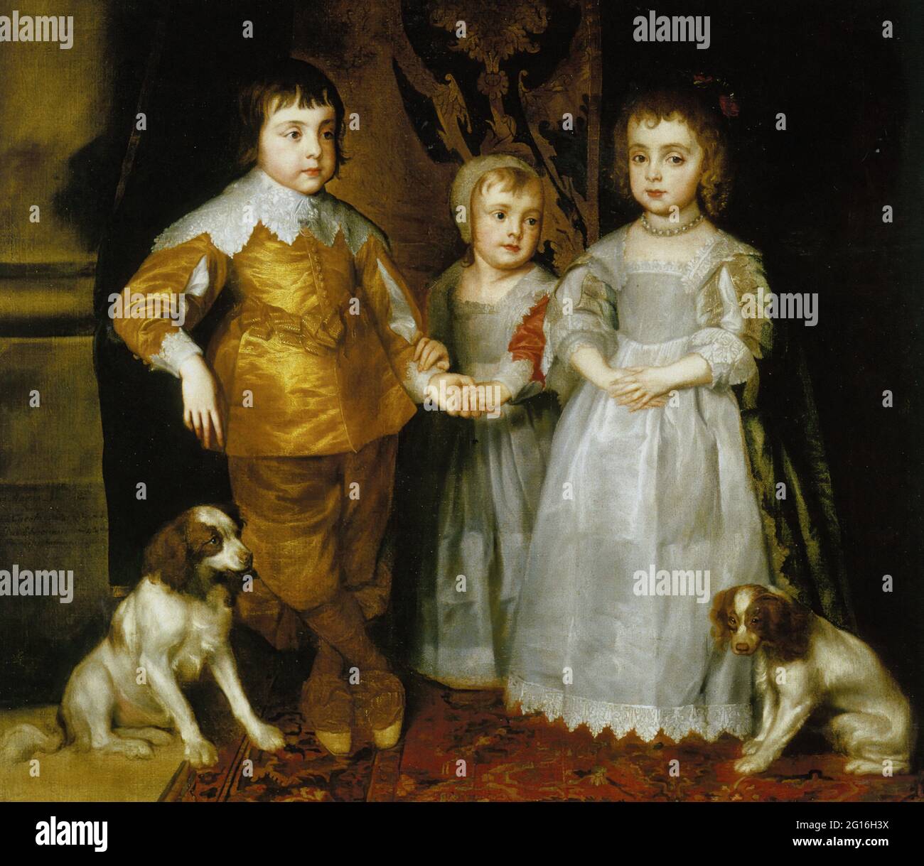 Anton Van Dyck - Ritratto tre figli più anziani Charles primo 16 Foto Stock