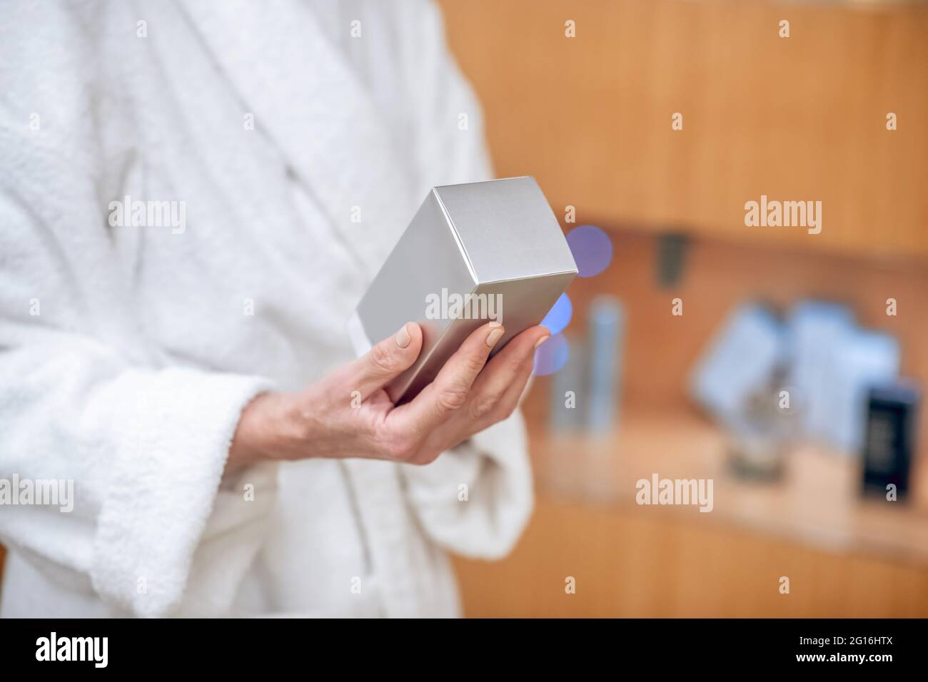 Primo piano immagine di diversi prodotti cosmetici Foto Stock