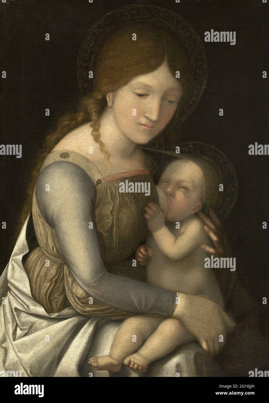 Antonio Allegri, Dit Correggio - Madonna col Bambino Foto Stock