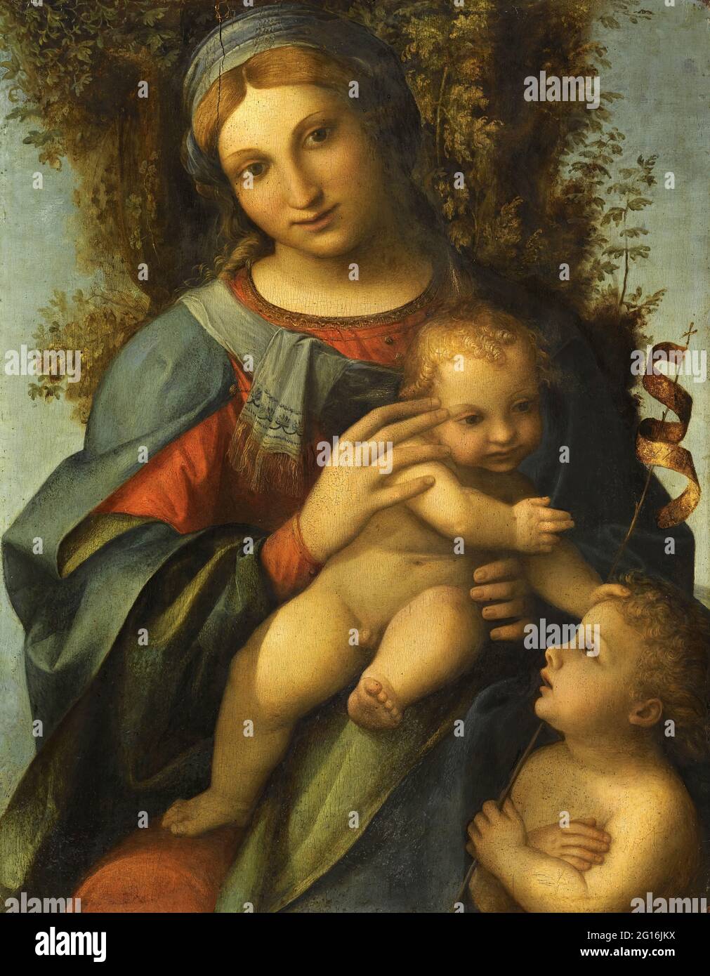 Antonio Allegri, Dit Correggio - Madonna col Bambino San Giovanni Battista Foto Stock