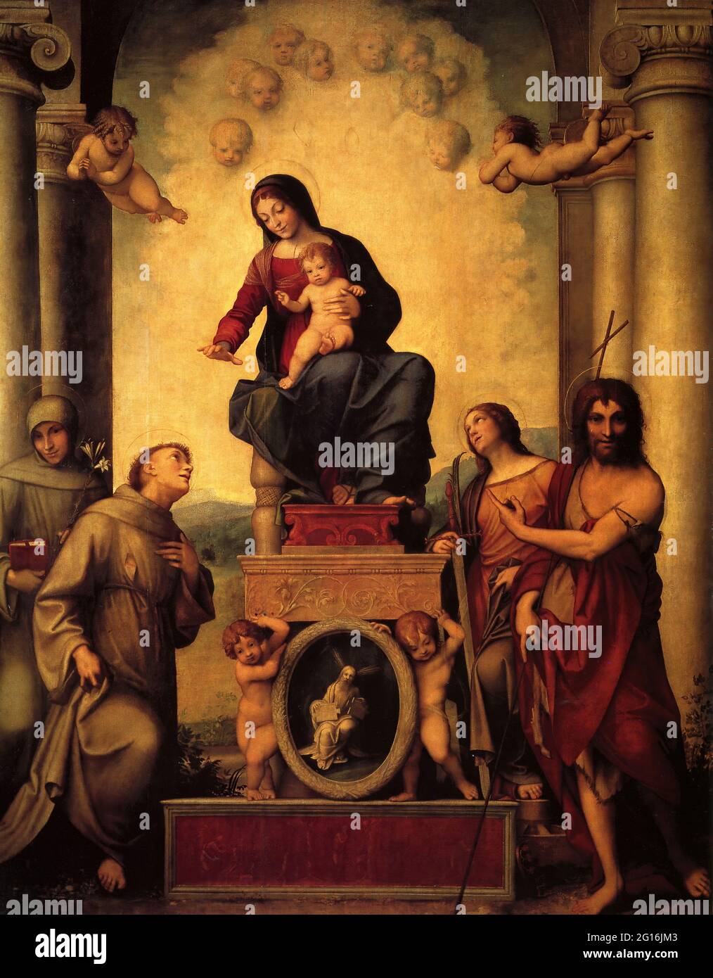 Antonio Allegri, Dit Correggio - Madonna con San Francesco Foto Stock
