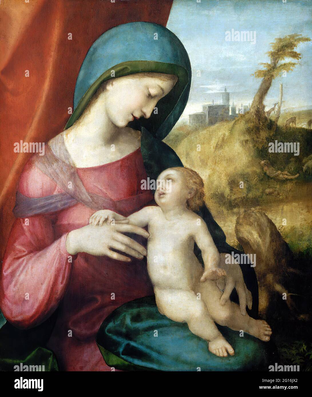 Antonio Allegri, Dit Correggio - Vergine col Bambino Foto Stock